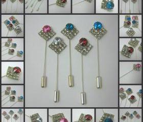 Diamond Shape Rhinestone Hat, Scarf and Hijab Pins in a Beautiful Range of Colours