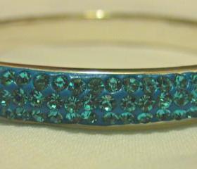 Turquoise Crystal Pave Bangle